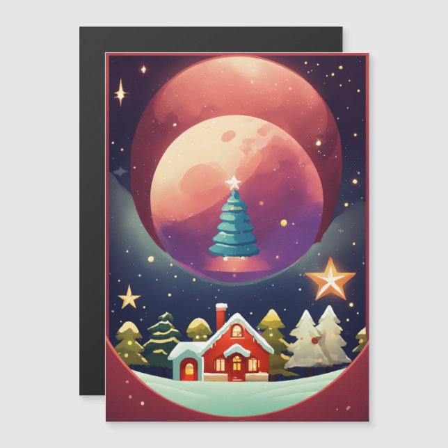 Carte Magnétique Boîte aux lettres Merry (Devant / Derrière)