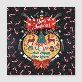 Carte Magnétique Bonbons de Noël