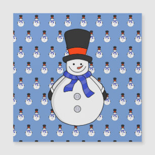 Carte Magnétique Bonhomme de neige avec haut-de-forme