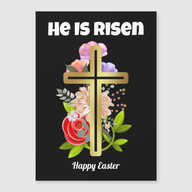 Carte Magnétique Bonne famille de Pâques, famille de lapins de Pâqu (Devant)