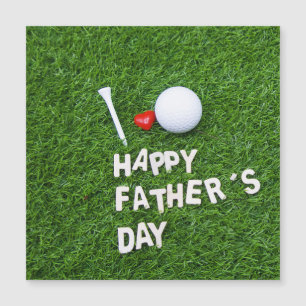 Carte Magnétique Bonne Fête des pères pour Golfer avec balle de gol