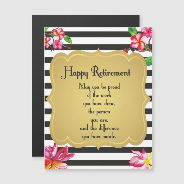 Carte Magnétique Bonne offre de retraite Farewell Cadeau (Devant / Derrière)