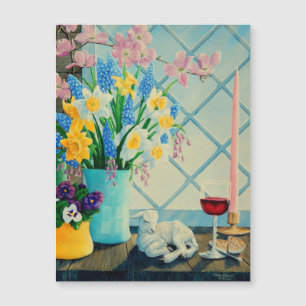 Carte Magnétique Bouquet de fleurs de printemps, Agneau de Dieu, vi