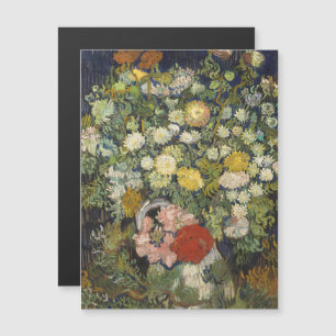 Carte Magnétique Bouquet Floral Impressionniste Vintage Van Gogh