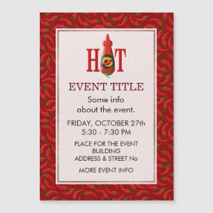 Carte Magnétique Bouteille de sauce chaude