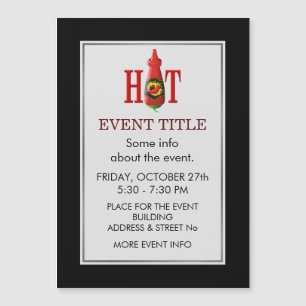 Carte Magnétique Bouteille de sauce chaude