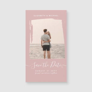 Carte Magnétique BUDGET Dusty Rose PHOTO Enregistrer la date Monoch