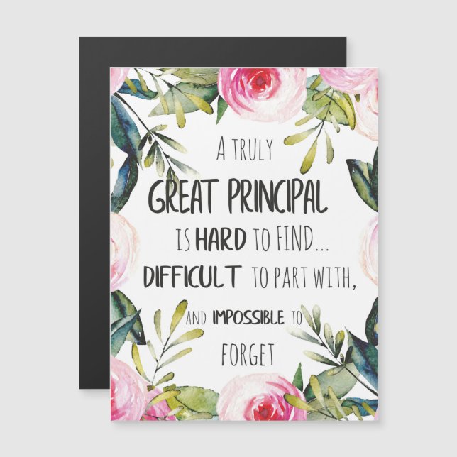 Carte Magnétique Cadeau principal d'appréciation Décor de bureau pr (Devant / Derrière)