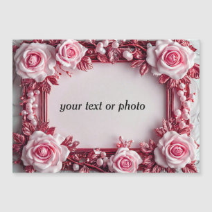 Carte Magnétique Cadre floral magnifique