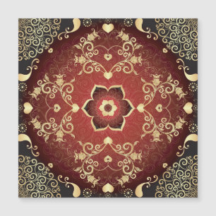 Carte Magnétique Cadre rond Saint-Valentin or-violet