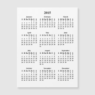 Carte Magnétique Calendrier 2015
