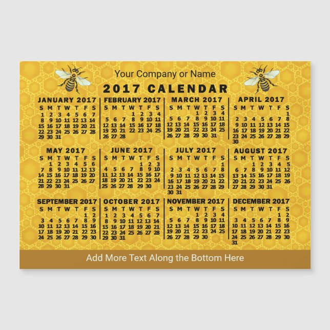 Carte Magnétique Calendrier 2017 (voir description pour nouvelle ve (Devant)