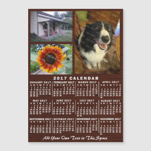 Carte Magnétique Calendrier 2017 (Voir la description pour la nouve
