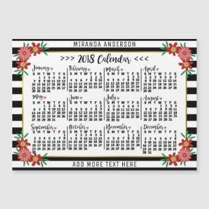 Carte Magnétique Calendrier 2018 (Voir la description pour la nouve