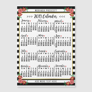 Carte Magnétique Calendrier 2019 (Voir la description pour la nouve