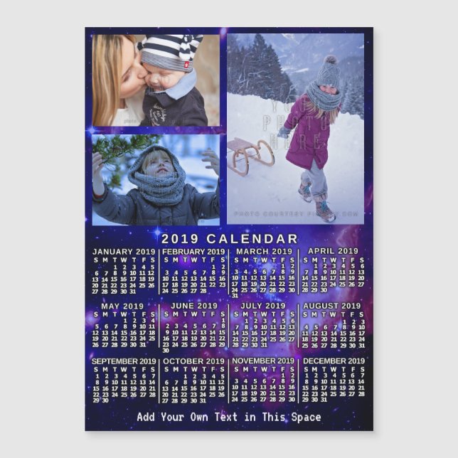 Carte Magnétique Calendrier 2019 (Voir la description pour la nouve (Devant)