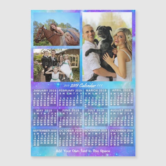 Carte Magnétique Calendrier 2019 (Voir la description pour la nouve (Devant)