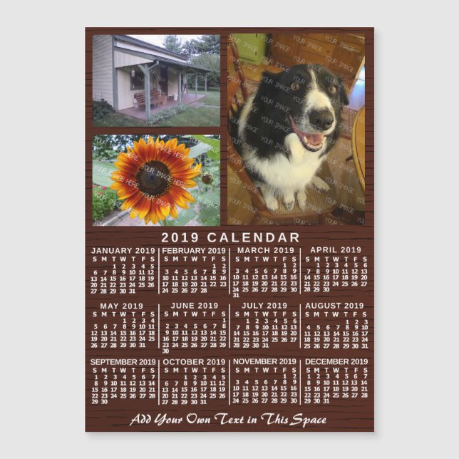Carte Magnétique Calendrier 2019 (Voir la description pour la nouve (Devant)