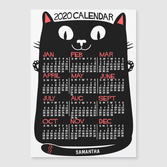 Carte Magnétique Calendrier 2020 (Voir la description pour la nouve (Devant)