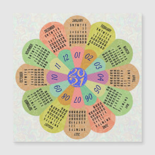 Carte Magnétique Calendrier 2021 (Voir la description pour la nouve