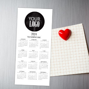 Carte Magnétique Calendrier 2024 Business Ajouter Votre Logo