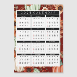 Carte Magnétique Calendrier 2025 du prospectus de tournesol - année