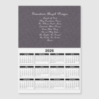 Calendrier 2026 de prière de l'ange gardien en cha