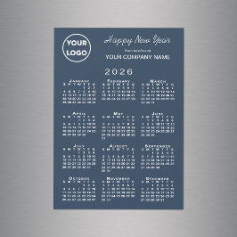 Carte Magnétique Calendrier 2026 Logo Entreprise Marine Aimant de V