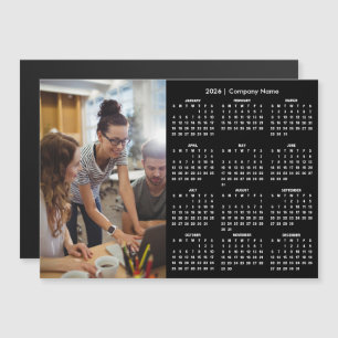 Carte Magnétique Calendrier 2026 personnalisé avec photo d'entrepri
