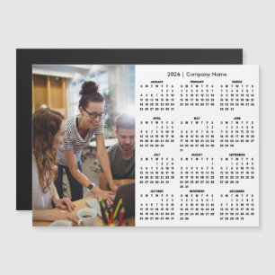 Carte Magnétique Calendrier 2026 personnalisé avec photo d'entrepri