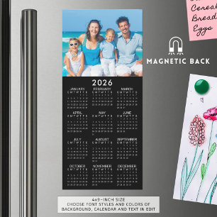 Carte Magnétique Calendrier 2026 Photo personnalisée magnétique