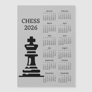 Carte Magnétique Calendrier 2026 Pièce de Jeu d'Éc