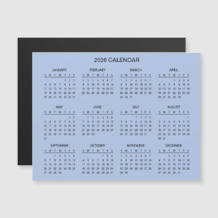 Carte Magnétique Calendrier 2026 Simple mais Élégant   Aimant