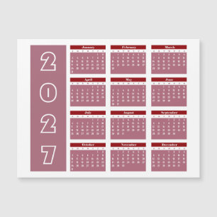 Carte Magnétique Calendrier 2027
