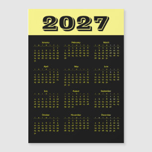 Carte Magnétique Calendrier 2027