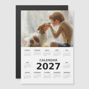 Carte Magnétique Calendrier 2027 avec photo