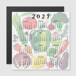 Carte Magnétique Calendrier 2027 Légumes