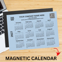 Calendrier aimanté QR Code Logo Entreprise 2027 