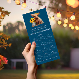 Carte Magnétique Calendrier commercial 2025 Magnetic Highland Cow/B