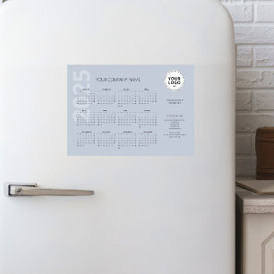 Carte Magnétique Calendrier commercial minimal moderne Pale Blue 20