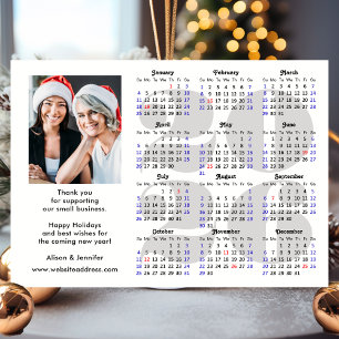 Carte Magnétique Calendrier de Business 2025 Parties scintillant mi