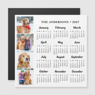 Carte Magnétique Calendrier de photos personnalisées de famille ave