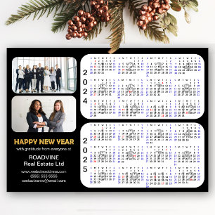 Carte Magnétique Calendrier d'entreprise 2 photos magnétique 2024 2