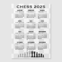 Carte magnétique Calendrier des échecs 2025