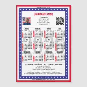 Carte Magnétique Calendrier des élections politiques de 2026 - Patr