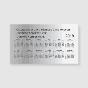 Carte Magnétique Calendrier des nuances de gris 2018 par Janz Magne