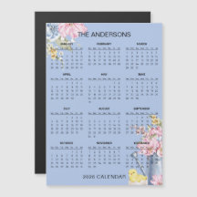 Calendrier floral simple mais élégant 2026 | Aiman