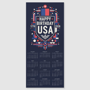 Carte Magnétique Calendrier Joyeux anniversaire USA 250