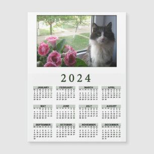 Carte Magnétique Calendrier magnétique 2024 avec Vos animaux