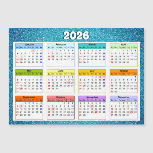 Carte Magnétique Calendrier Magnétique 2026